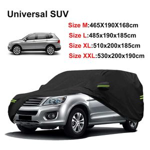 190T Couvre Taille SUV LXL Intérieur Plein Couverture De Voiture Soleil UV Neige Poussière Résistant À La Pluie Protection Extérieur IntérieurHKD230628