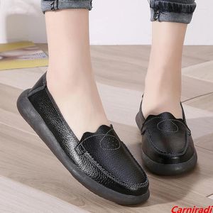 191 Chaussures authentiques Cuir marche Mocasins Summer Femmes Spring Flats Hollow Out Mases Mesdames confortable Slip on Logers 5