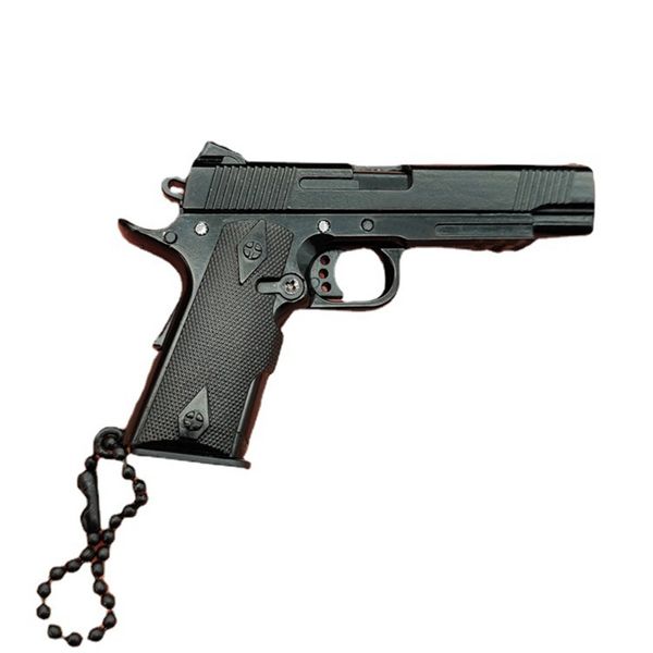 1911 pistola de juguete modelo en miniatura llavero aleación de carcasa metálica completa no se puede disparar regalo de cumpleaños para niño al por mayor 1163