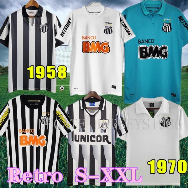 1912 2011 2012 2013 Santos rétro Soccer Jersey 11 12 13 Neymar Jr Ganso Elano Borges Felipe Anderson Vintage Classic Football Shirts Taille S-XXL