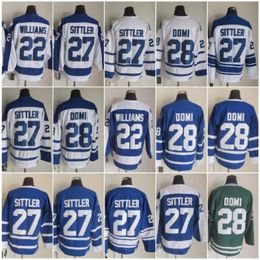 1919-1999 Movie Retro CCM Hockey Jersey Embroidery 27 Darryl Sittler 28 Tie Domi 22 tiger Williams Vintage Jerseys