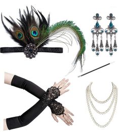 1920S Flapper accessoires Ensemble de costumes 20s Gants de bande de banque