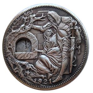 1921 mecanismo móvil hecho a mano Santo Grial Hobo moneda de níquel errante espada extraíble coleccionable regalo creativo