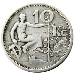 1931 Argento 10 Korun Moneta Cecoslovacchia Republika Ceskoslovenska Pièces de monnaie plaquées argent