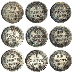 1938-1947 Finlande 10 Cents Argent plaqué Copie Pièces