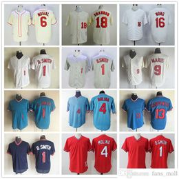 1938 Throwback Baseball Jersey Vintage 1 Ozzie Smith 4 Yadier Molina 6 Stan Musial 9 Roger Maris Carpenter Wong Shannon Maillots 1944 1969 Rétro