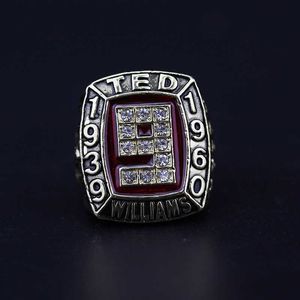 1939-1960 Baseball Red Sox Star Ted Williams Hall of Fame Ring Jersey No. 9 Championship Ring