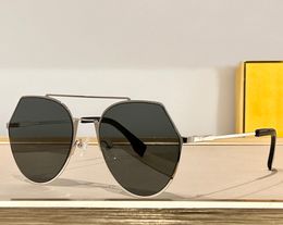 194 lunettes de soleil pilote en métal argenté lunettes de soleil argent gris lentille miroir femmes hommes été lunettes de soleil nuances UV400 lunettes avec boîte