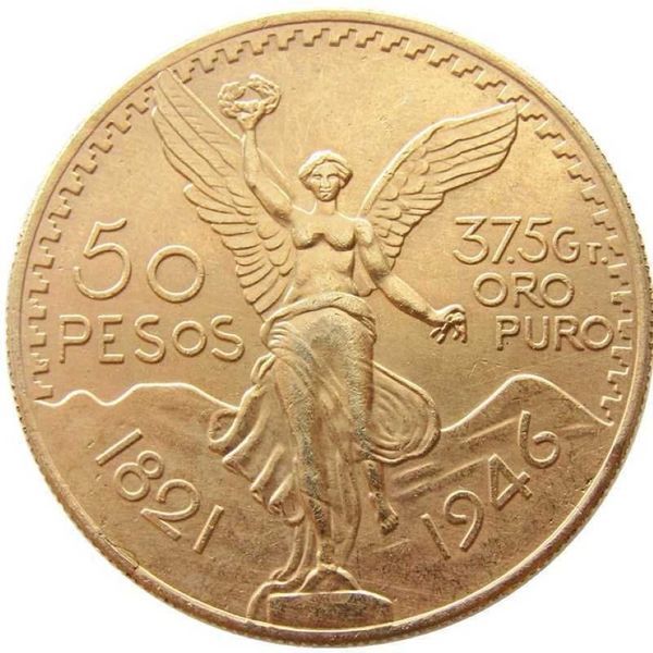 Copia de moneda de 50 Pesos de México, alta calidad, oro de 1946, 253J