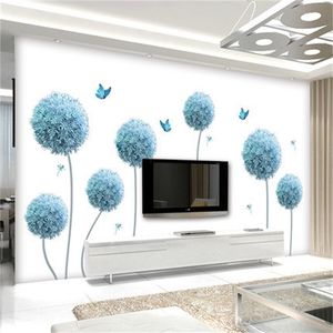 195x110cm grote paardenbloem vinylwandsticker diy bloem 3d papieren tv woonkamer huisdecoratie poster y200103