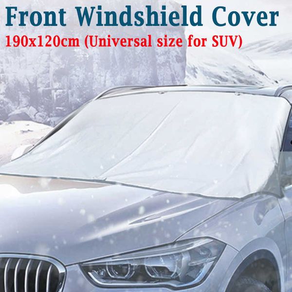 195x70 cm voiture avant fenêtre pare-brise housse de protection Automobile pare-soleil pare-neige pour pare-brise hiver pare-soleil