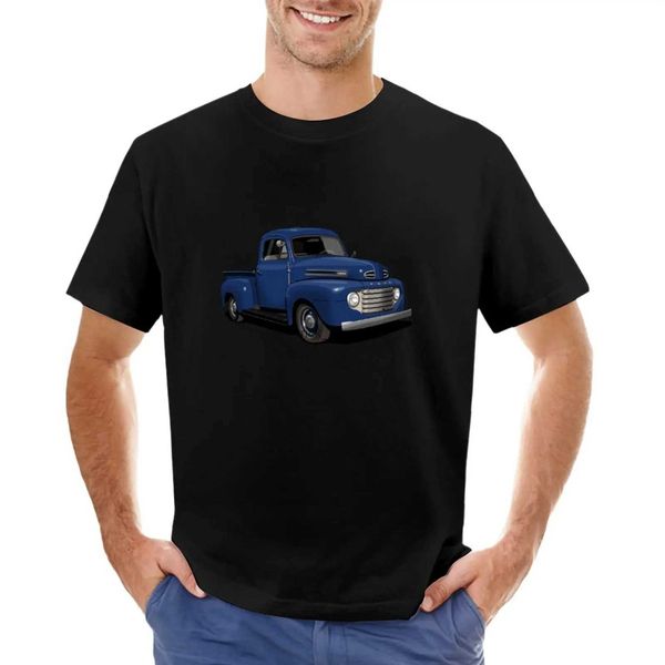 1950 Ford F1 Camiquette en t-shirt bleu foncé t-shirt t-shirt t-shirt surdimensionné