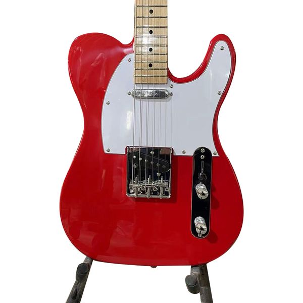 Guitarra eléctrica televisada versión 1953, 22 trastes, diapasón de arce, modelo rojo, directo de fábrica