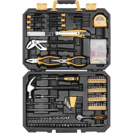 196 Piece Toolbox Algemene Handgereedschap Kit met Rip Claw Hammer Linemans Plier Measure Tape Rul Toolbox 240530