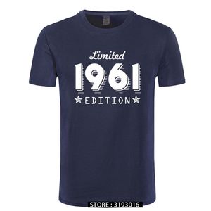 1961 Edición limitada Diseño de oro Camiseta negra para hombre Cool Casual Pride T Shirt Hombres Unisex Moda Camiseta Tamaño suelto 210714