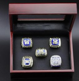 1962 1984 1988 1990 2019 Blue Bombers The Grey Cup Ring Set avec Boîte d'affichage en bois Case de ventilateur Gift 2021 Drop 8255525