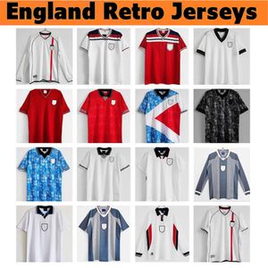 1966 1984 1990 Engeland Retro jersey 1998 2002 2006 voetbalshirts GASCOIGNE OWEN GERRARD BARNES SCHOLES FOWLER ROBSON Vintage voetbalshirt 2008 2012