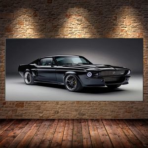 1967 Classic Muscle Charge Cars Mustang Canvas Painting Super Sport Car Poster Print Wall Art Foto voor woonkamer Home Decor