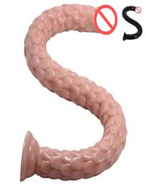 1968 inch Extra lange Dildo Met Zuignap Vis Schaal Textuur Realistische Penis Deep Throat Butt Plug Anale Speeltjes voor Women6521304