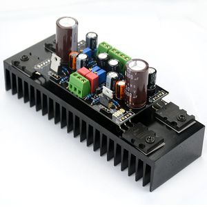 Freeshipping 1969 DC12-28V Klasse A AMPLIFIER HOOD Kleine versterkers Onderdompeling Gouden Circuit Board DIY Finish versterker Board met Radiator