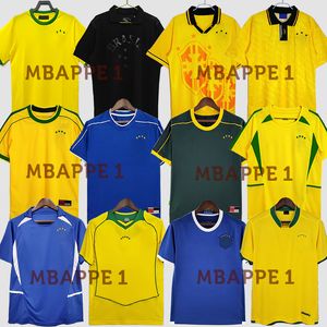 1970 1978 1988 camisetas de fútbol retro de Brasil PELE 1994 1998 camisetas de Carlos Romario Ronaldo Ronaldinho 2002 2004 Brasil 2006 RIVALDO ADRIANO KAKA 2006 VINI JR