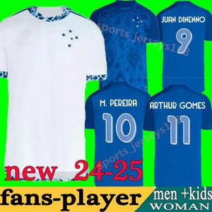 24 25 Cruzeiro Ec Soccer Jerseys Home and Away 2024 2025 Arthur Gomes M.Pereira Juan Dinenno Cifuentes M. Vital Football Shirt