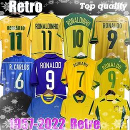 1970 1978 1998 Retro Brasil Pele Soccer Jerseys 2002 Carlos Romario Ronaldo Ronaldinho Shirts 2004 1994 Brésils 2006 Rivaldo Adriano Kaka 1988 2000 2010 Vini Jr1