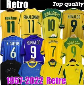1970 1978 1998 retro Brazilië PELE voetbalshirts 2002 Carlos Romario Ronaldo Ronaldinho shirts 2004 1994 Brazilië 2006 RIVALDO ADRIANO KAKA 1988 2000 2010 VINI JR