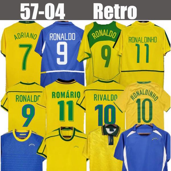 1970 1978 1998 Retro Brasil PELE Soccer Jerseys 2002 Carlos Romario Ronaldo Ronaldinho Chemises 2004 1994 Brésils 2006 RIVALDO ADRIANO KAKA 1988 2000 2010 22 VINI