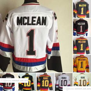 1970-1999 Movie rétro CCM Hockey Jersey broderie 1 Kirk McLean 10 Pavel Bure Vintage Jerseys for Man