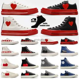 1970 Red Heart Conversity Schoenen jaren 1970 Big Eyes Play Chuck Multi Hearts 70s Hi Skate Platform Schoen Klassiek Canvas Mannen Skateboard Sneakers