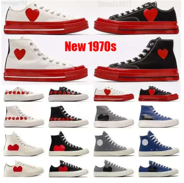 1970 tide zapatos Red Heart Casual 1970 Shoes 1970s Big Eyes Chuck Hearts 70s Hola Skate Zapatos con plataforma Materiales de lona clásicos Hombres Zapatillas de deporte 821ess