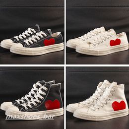 1970S Hommes Femmes Casual Toile Chaussures Baskets Classique Grands Yeux Rouge Coeur Forme Plate-Forme Conjointement Nom Sneaker Chuck Chucks Eur 35-44 m8