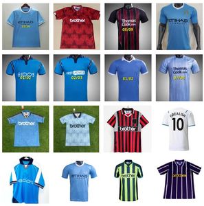 1972 1989 1998 1999 2011 2012 Maillots de football Retro Man City Haaland DZEKO MANCHESTERS Kun Aguero Lee Crooks Goater Vaughan Kompany 98 99 11 12 maillots de football classiques