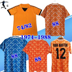 1974 1982 Retro Nederland 1988 thuis weg voetbalshirts van Basten Gullit Koeman Vintage 74 82 88 Holland Shirt Classic Kit