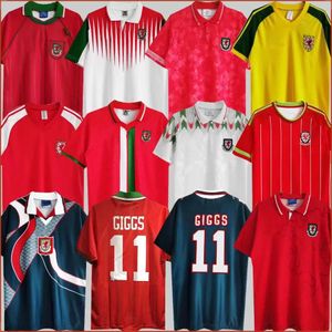 1974 90 92 93 94 95 96 97 98 99 99 Wales Retro voetbaljersey Giggs bale Hughes Saunders Rush Speed ​​Classic Football Shirt 2014 15 1990 1992 1994 1995 1982 83 2000 01