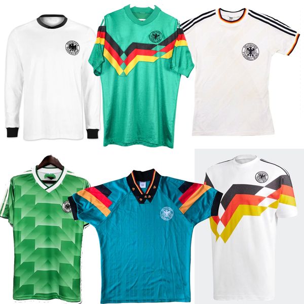 1974 Allemagne Retro Soccer Jersey Beckenbauer Klinsmann Matthias 1986 1990 1992 94 96 Chemise classique à domicile KALKBRENNER Maillots vintage Uniforme de football