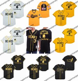 1976 Chico's Bail Bonds Movie Baseball Jerseys The Bad News Bears 12 Tanner Boyle 3 Kelly Lek Shirts gestikt Wit zwart geel 2024