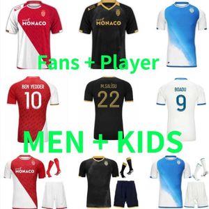 23 24 Maillot as MonAcO Voetbalshirts Kinderkit Voettraining JEAN LUCA Voetbalshirt Spelerversie 2023 2024 Home Survetement de Foot BOADU BEN YEDDER MINAMINO