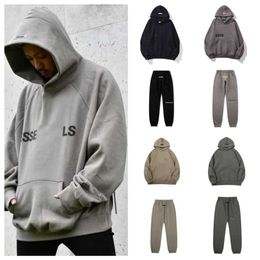 1977 Дизайнерский спортивный костюм с капюшоном ess Hoodie Pullover Толстовки Essentialsweatshirts комплект Топы Качественные мужские женские джемперы с буквенным принтом спортивные штаны 11