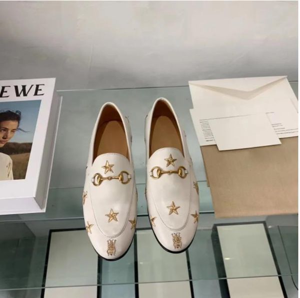 1977 Tennis G Chaussures habillées Locs Mules Princetown Femmes Flat Casual Shoe Authentic Cowhide Buckle Lady Leather Sitle 100% grande taille 34-46