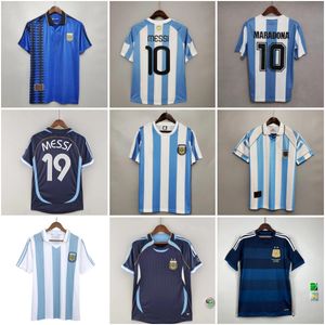 1978 1986 1998 Argentine Retro Soccer Jersey Maradona 1994 1996 2000 2001 2006 2010 Kempes Batistuta Riquelme Higuain Kun Aguero Caniggia Aimar Football Shirts de football