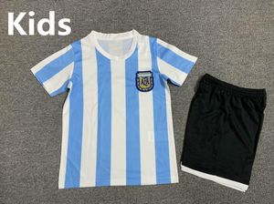 1978 1986 1998 Argentina retro voetbal jersey Kids Kit Maradona 1996 2000 2001 2006 2010 Kempes Batistuta Riquelme Caniggia Aimar Classic Retro voetbalshirt