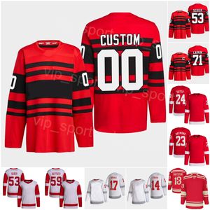 Hommes Enfants Reverse Retro Hockey 17 Maillots Filip Hronek 24 Pius Suter 13 Pavel Datsyuk 71 Dylan Larkin 59 Tyler Bertuzzi 23 Lucas Raymond 53 Moritz Seider 14 Robby Fabbri