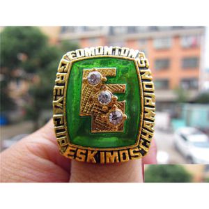 1980 Eskimos d'Edmonton La Coupe Grey Championnat Bague Hommes Fan Souvenir Cadeau En Gros Livraison Directe Dhaq5