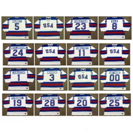 1980 ROB GH MCCLANAHAN Team USA K1 Hockey Jersey CHRISTOFF STEVE JANASZAK KEN MORROW CHRISTIAN DAVE SILK JOHN HARRINGTON BOB SUTER rare