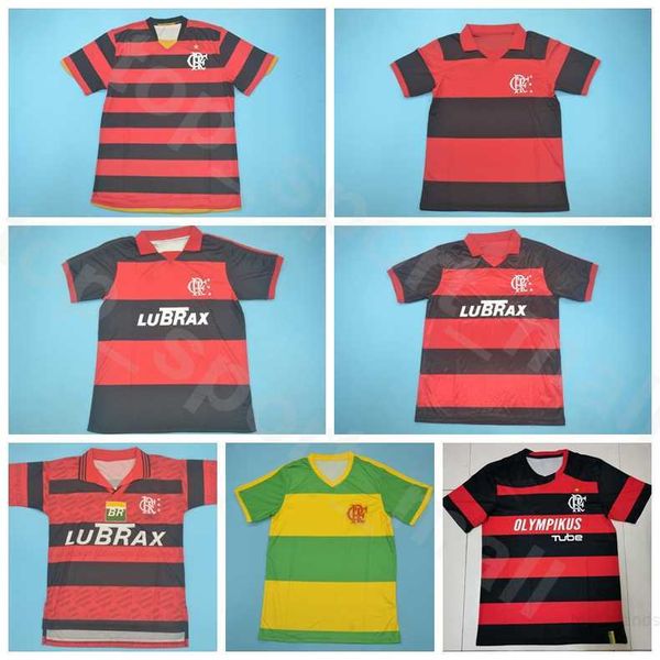 1982 1988 1990 1995 CR Flamenco Retror Soccer Jersey Vintage GUERRERO DIEGO 11 ROMARIO 10 ADRIANO Equipo Rojo Blanco Camiseta de fútbol Kits Uniforme