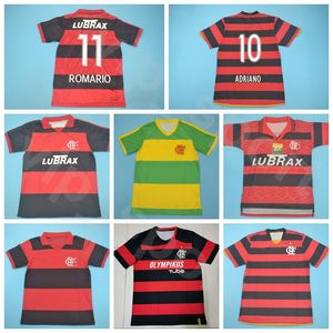 1982 1988 1990 2004 2008 2009 Retro CR Flamenco Vintage Guerrero Soccer Jersey Diego Romario Adriano Braziliaans voetball Shirt Kits Grootte