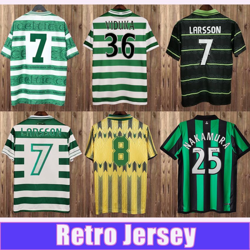 1982 2002 Lambert Retro Mens Soccer Trikots Klassiker Fußball -Trikot Larsson Viduka Moravcik Mjallby Blinker Brattbakk Home Away Short Sleeve Football Shirts