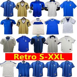 1982 Maillots de football rétro classiques ROSSI 90 94 98 R.BAGGIO MALDINI Totti Del Piero Pirlo Inzaghi Cannavaro Materazzi Nesta Buffon 00 06 Top Retro Football Shirt